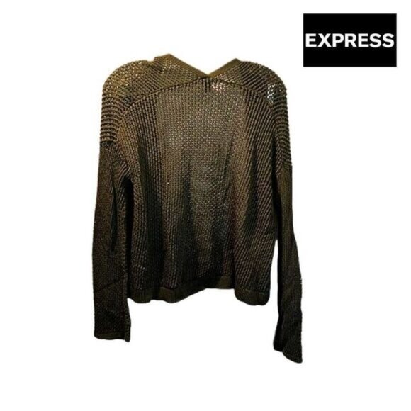 EXPRESS Women's Open Stitch‎ Long-sleeve Open Front Cardigan Sweater - Picture 2 of 6